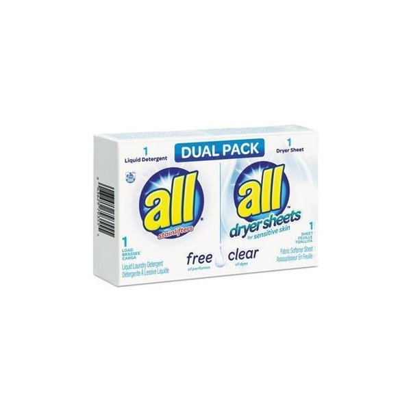 Vend-Rite Manufacturing Vend-rite Manufacturing 1R-2979355 Free Clear He Liquid Laundry Detergent & Dryer Sheet Dual Vend Pack - 100 per Case 1R-2979355